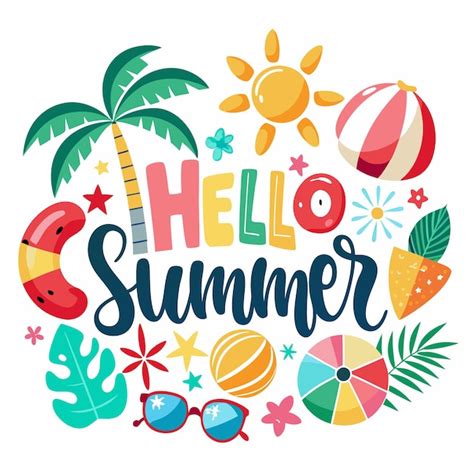Premium Vector | Hello summer