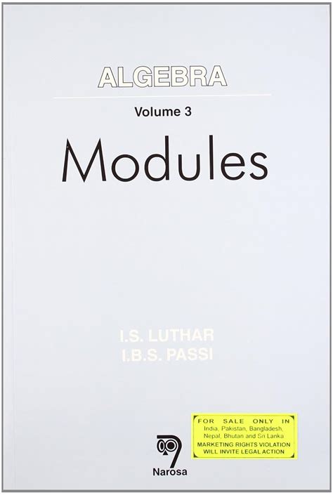 Algebra: Volume 3: Modules – BookStation