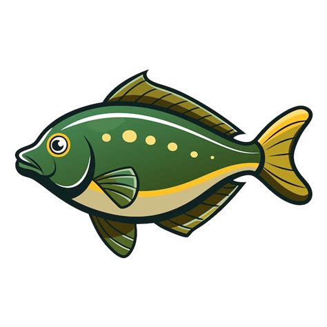 A fish with yellow dots on its face and the green eye | Premium AI ...