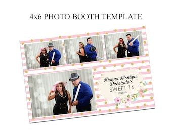 Buy Photo Booth Template, 4x6 Photo Booth Template, Photo Booth Strips ...