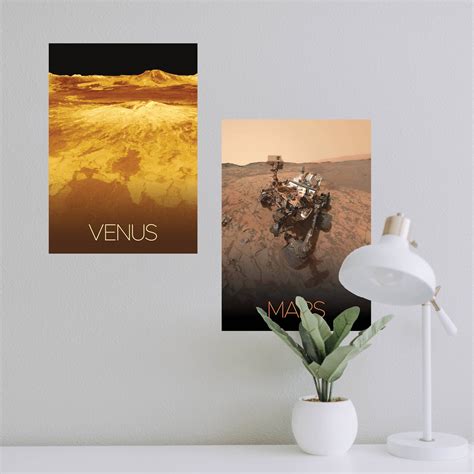 Space Wall Posters Pack of 6 A4 size ( 11.7 x 8.3 inch ) – Stickerly