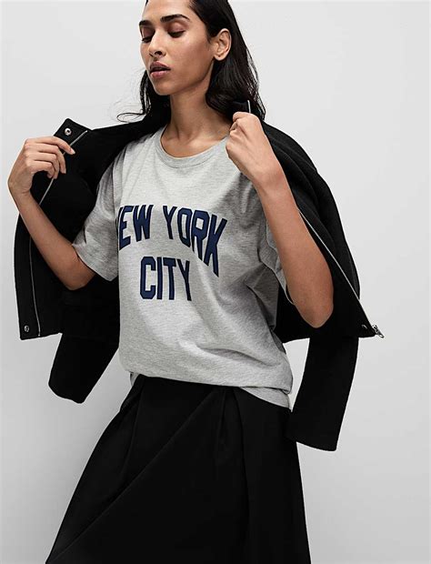 Buy Pure Cotton Textured Regular Fit T-Shirt at Marks & Spencer