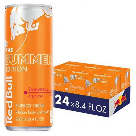 Red Bull The Summer Edition Energy Drink Strawberry Apricot Cans - (24 ...