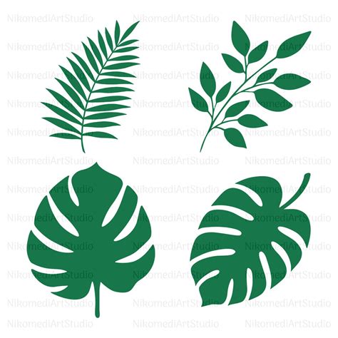 Tropical Leaves Svg | Monstera Leaf Svg Clipart | Leaf Svg | Jungle Leaves Clipart | Commercial ...