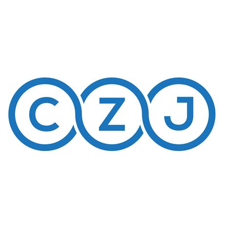 CZJ letter logo design on black background.CZJ creative initials letter ...