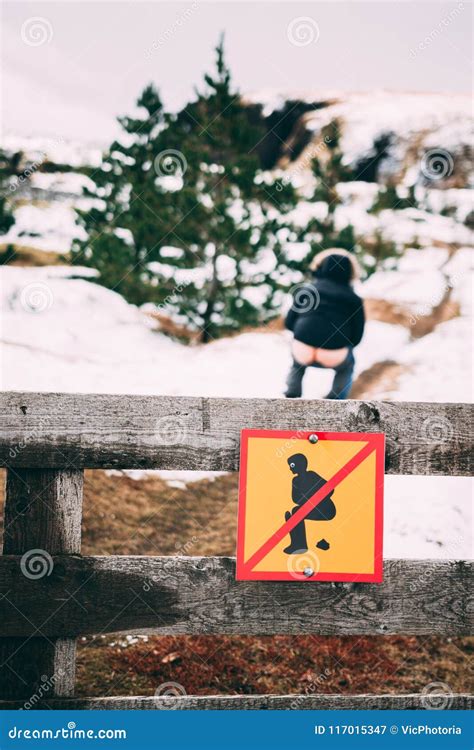 Man Taking a Shit Pooping with the Naked on the Blur Background Stock ...