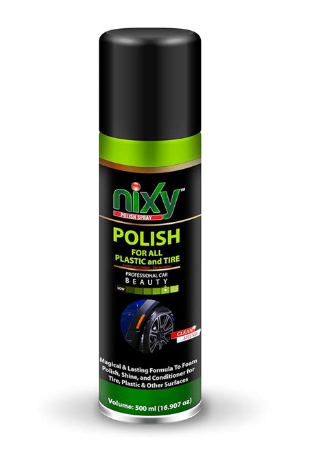 NIXY Car & Bike Polish For Plastic & Tire Spray - King Size 500 ml ...