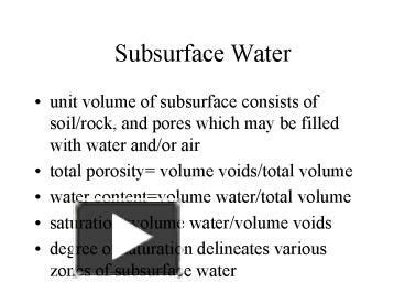 Image result for Subsurface Water Sample