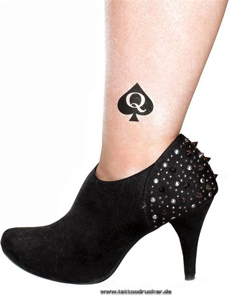 Buy 5 x Big Queen of Spades Tattoo in black plus 2 small- Hotwife ...