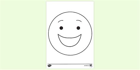 Happy Face Colouring Page Printable | Colouring Sheets