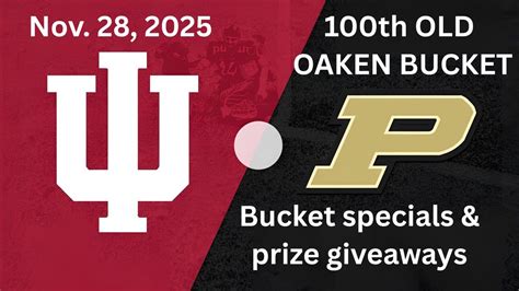 100th Anniversary Old Oaken Bucket Game Watch Party! IU vs. Purdue at ...
