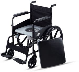 VMS Careline Deluxe Mag Wheel Regular Fold-able Commode Cum Wheelchair ...