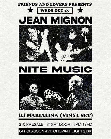 Punk. Soul. Sweat. Jean Mignon x Nite Music x DJ Marialina., Friends ...