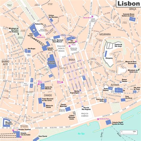 Map of Lisbon: offline map and detailed map of Lisbon city - offline map lisbon
