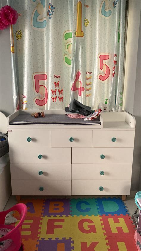 Wooden Chest Of Drawers/ Chest Of Drawer White/ Chest Of Drawer Kids/ 9 ...