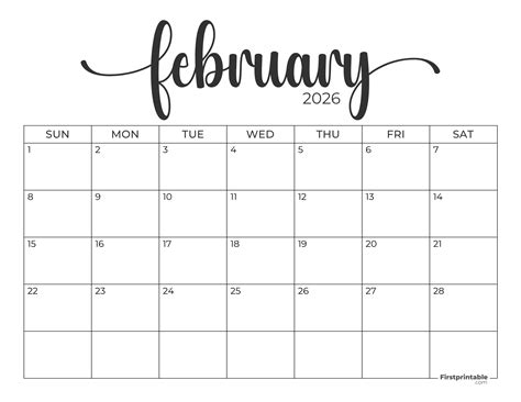 February 2026 Calendar | 50+ Free Printable Planners | Firstprintable ...