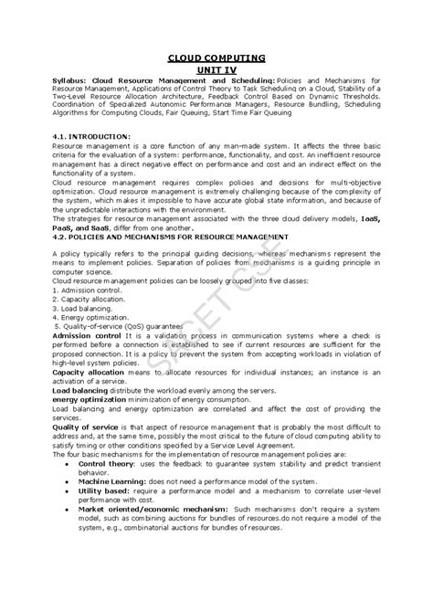 UNIT-4 - JNTUK R20 CLOUD COMPUTING UNIUT-4 - CLOUD COMPUTING UNIT IV ...