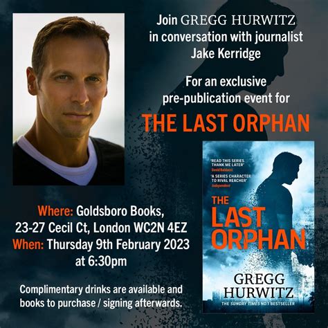 In Conversation With Gregg Hurwitz – Goldsboro Books