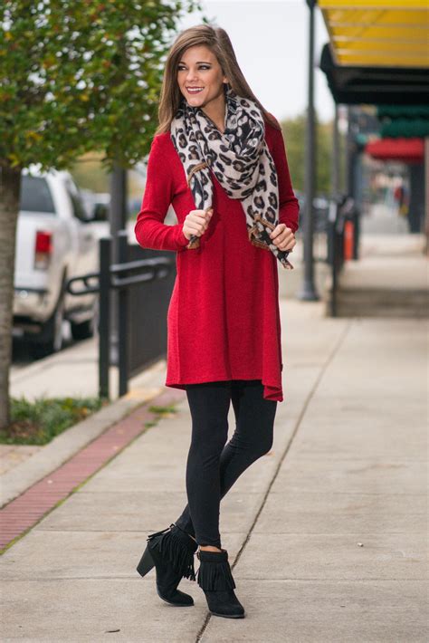 By Your Side Tunic, Red