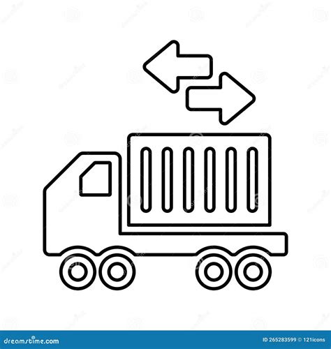 Cargo, Export, Importer Outline Icon. Line Art Vector Stock ...