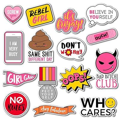 15 Pack Vinyl Laptop Stickers for Girls - Cute Vsco India | Ubuy
