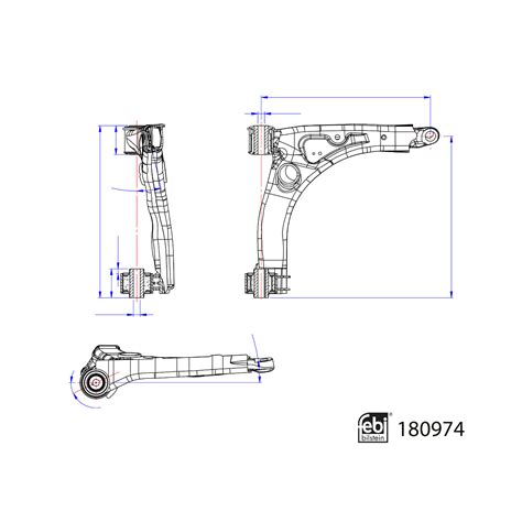 febi | 180974 | Control Arm with bushes | bilstein group partsfinder ...