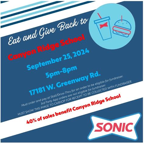Sonic Spirit Night, Sonic Drive-In (17181 West Greenway, Surprise, AZ ...