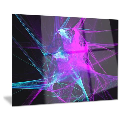 Purple Glowing Ball of Smoke - Abstract Digital Art Metal Wall Art ...