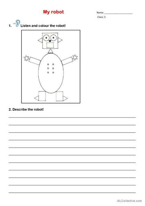 Robot Basic Shapes Worksheet 的图像结果