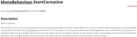 Unity StartCoroutine 的图像结果