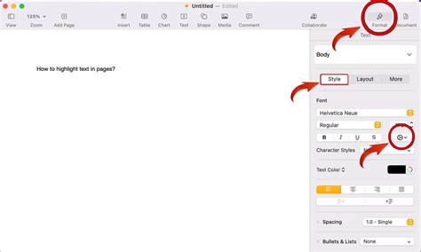 How to Highlight in Mac Pages 的图像结果