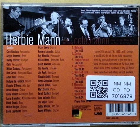 Herbie Mann - 65th Birthday Celebration: Live at the Blue Note in New ...