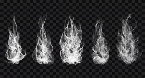 Psd smoke set on transparent background | Premium PSD