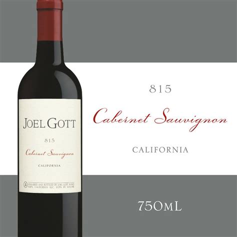 Joel Gott Wines 815 Cabernet Sauvignon Red Wine (750 ml) Delivery or ...