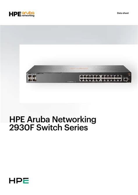 HPE Aruba Networking 2930F 48G PoE+ 4SFP Switch Data sheet
