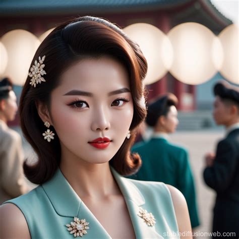 North Korean Female Model in 1950s | Stable Diffusion Online