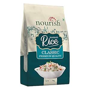 Nourish Classic Basmati Rice 1Kg Pouch | Aroma Rich Full Grain Basmati ...
