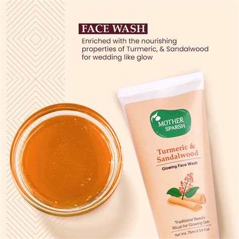 Buy MOTHER SPARSH TURMERIC AND SANDALWOOD UBTAN GLOWING FACE WASH FOR ...