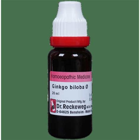 Buy DR. RECKEWEG GINKGO BILOBA MOTHER TINCTURE Q 20 ML Online & Get ...