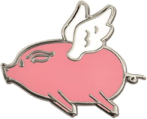 Buy PinMart Cute Pink Flying Pig with Wings When Pigs Fly Enamel Lapel ...