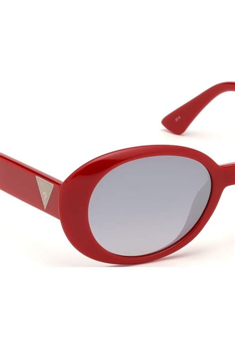 Guess, Овални слънчеви очила, Червен, 54-18-145 Standard - eMAG.bg