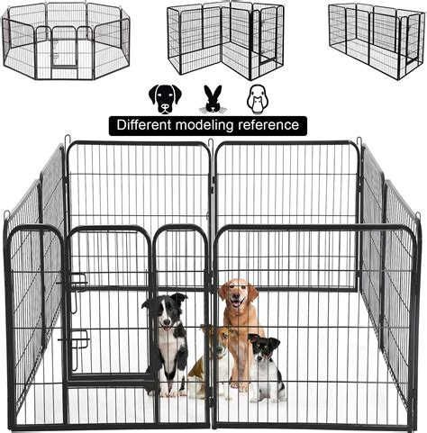 Buy Dog Pen Extra Large Indoor Outdoor Back or Front Yard Fence Cage ...