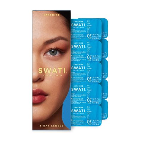 Coloured Contact Lenses Sapphire - 1 Day • Power -1.00