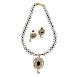 Sri Jagdamba Pearls Rosette Fresh Water Pearl Necklace Set for Women ...