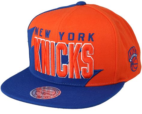 New York Knicks Sharktooth Orange/Blue Snapback - Mitchell & Ness caps ...