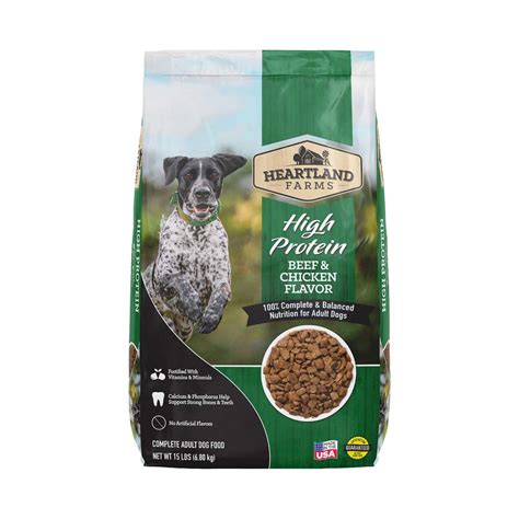 Buy Heartland Farms High Protein Dog Food, Beef & Chicken - 15 lbs from ...