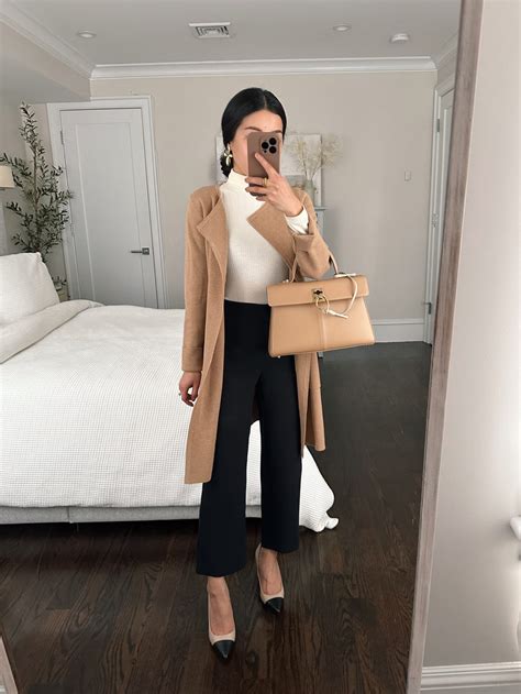 Neutral Winter Petite Work Outfits with Boots