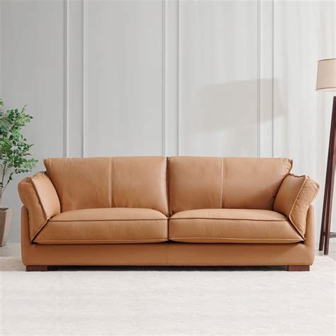 Buy Sorrento Half Leather 3+2 Seater Sofa Set - Tan from Home Centre at ...