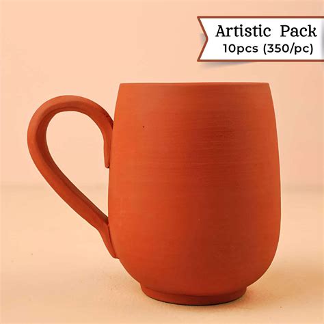 Buy Handmade Maharaja Med Design Terracotta Mug Online On Zwende