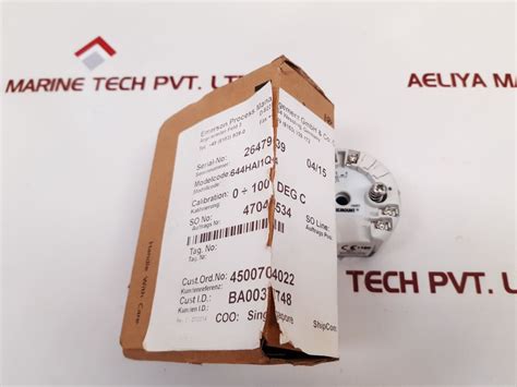 Rosemount 644Hai1Q4 Temperature Transmitter 644 – Aeliya Marine Tech